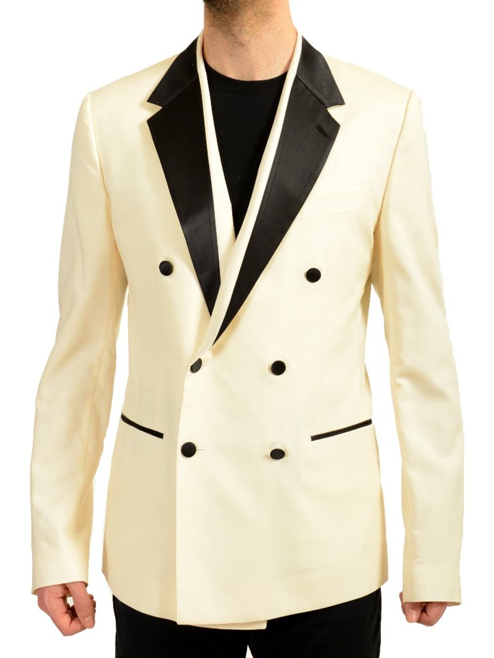 Dolce & Gabbana Men's "Sicilia" Silk Wool Double Breasted Blazer US 44 IT 54